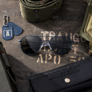Class A Aviator - Navy & American Gray - Morgan Optical Sports Glasses